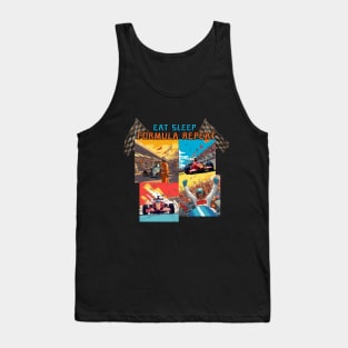 EAT SLEEP FORMULA REPEAT, formula 1, Motorsport, Grand Prix, f1 Tank Top